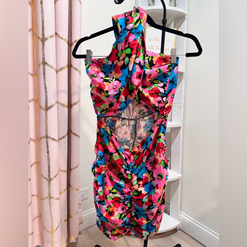 ASOS floral mini dress | halter style | size 6